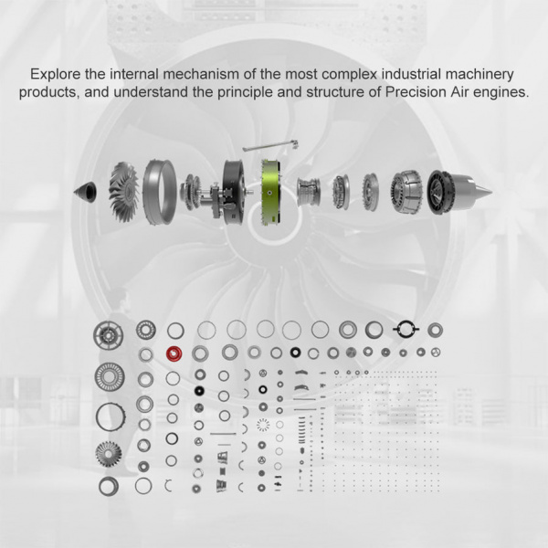DM119 Набор для сборки Авиационный турбовентиляторный двигатель Turbofan Engine сувенирная продукция конструктора