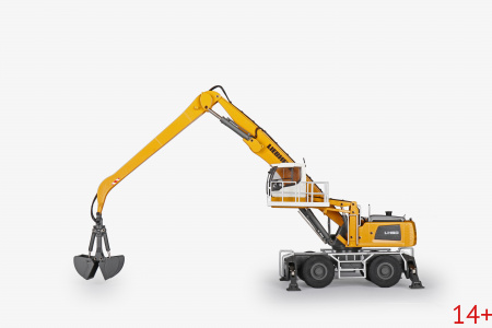 2218/0 Масштабная модель погрузчик для промышленных материалов LIEBHERR LH 60 M в масштабе 1:50