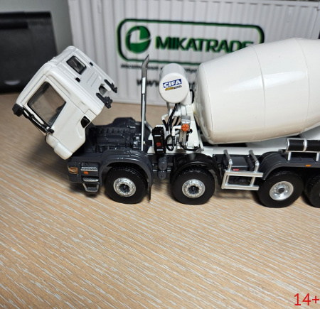 5-5661 Масштабная модель SCANIA P380 White with CIFA-cement mixer (с бетономешалкой) в масштабе 1:50