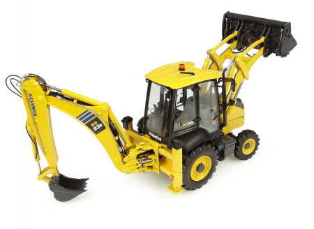 8142 Масштабная модель Komatsu WB93-R экскаватор-погрузчик  в масштабе 1:50