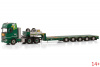 01-4551 Масштабная модель Низкорамный трал SCANIA R HIGHLINE CR20H 6X4 MANOOVR в масштабе 1:50