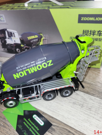 407021 Масштабная модель бетоносмеситель 8*4 Zoomlion Shaanxi Shacman Delong X3000 в масштабе 1:38