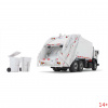 10-4337 Масштабная модель Мусоровоз Белый Mack TerraPro С Задним Погрузчиком McNeilus И Мусорными Тележками сувенирная продукция в масштабе 1 34