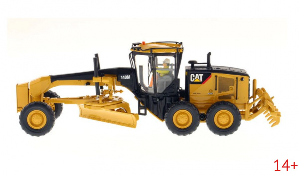 85236 Масштабная модель Автогрейдер Cat 140M в масштабе 1:50 в алюминиевом боксе