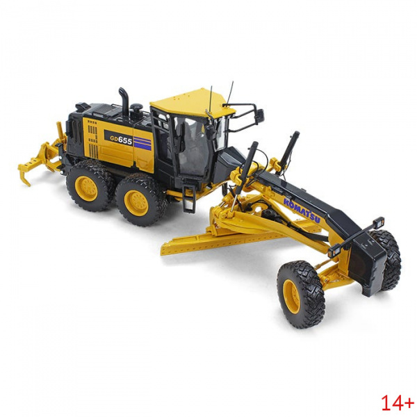 50-3409 Масштабная модель Komatsu GD655-6 автогрейдер с рыхлителем в масштабе 1:50