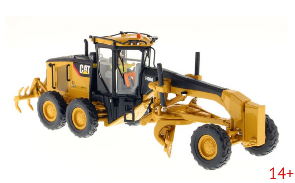 85236 Масштабная модель Автогрейдер Cat 140M в масштабе 1:50 в алюминиевом боксе