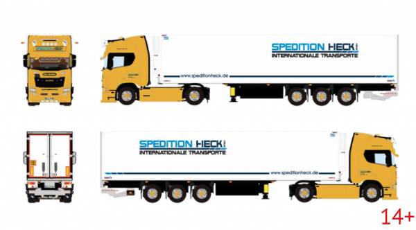 01-5562 Масштабная модель Рефрижераторный прицеп SCANIA R HIGHLINE CR20H 4X2 в масштабе 1 50