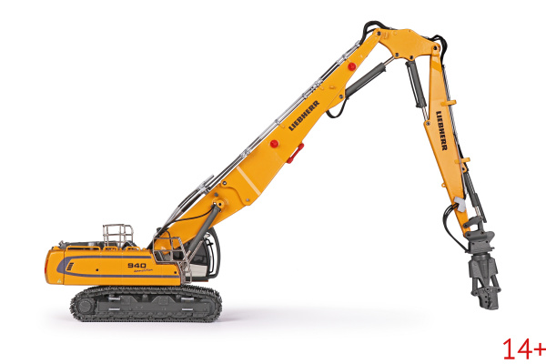 2222-0 Масштабная модель экскаватор-разборщик LIEBHERR R 940 с оборудованием, ковшовым оборудованием и системой отсадки в масштабе 1:50