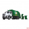 10-3287D Масштабная модель Мусоровоз WM Freightliner M2 McNeilus С Задней Загрузкой, Включая Мусорные Тележки сувенирная продукция в масштабе 1 34