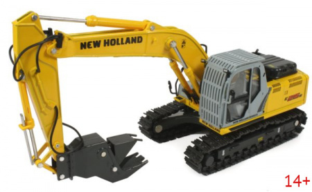 13721 Масштабная модель New Holland E215B экскаватора с захватом  в масштабе 1:50
