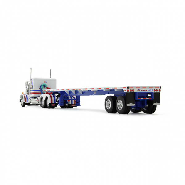 69-1921 Масштабная модель Двухсотлетний Patriot Edition Peterbilt 359 с соответствующим бортовым кузовом сувенирная продукция в масштабе 1 64