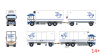 01-5373 Масштабная модель Рефрижераторный прицеп VOLVO F12 RIGED REEFER TRUCK 6X2 в масштабе 1 50