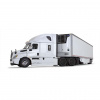 60-1055 Масштабная модель Белый Freightliner 2018 Cascadia High-Roof Sleeper & 53' Utility Trailer С Рефрижератором сувенирная продукция в масштабе 1 64