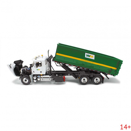 10-4050D Масштабная модель Мусоровоз Mack Granite с контейнером Tub-Style Roll-Off сувенирная продукция в масштабе 1 34