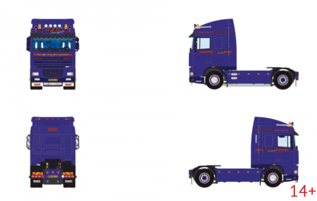 01-5474 Масштабная модель Седельный тягач DAF 95XF SPACE CAB 4X2 в масштабе 1 50