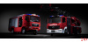 043103 Масштабная модель Пожарная машина Rosenbauer DL L32A-XS 3.0 (MB Atego) в масштабе 1:43