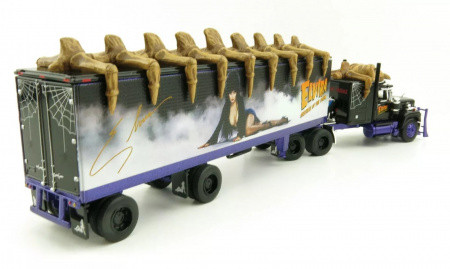 69-0880 Масштабная модель Mack SuperLiner Трейлер Elvira Mistress of the Dark сувенирная продукция в масштабе 1 64