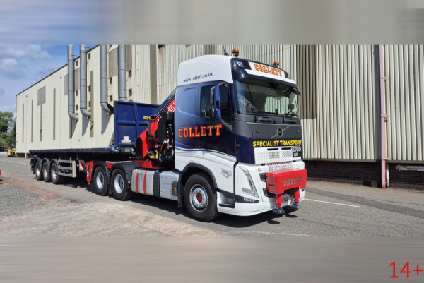 01-5585 Масштабная модель Манипулятор VOLVO FH5 MY2024 GLOBETROTTER 6X4 в масштабе 1 50