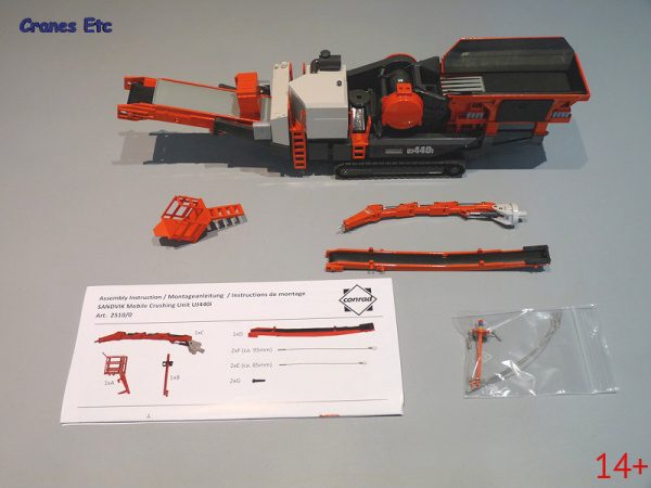 2510/0 Масштабная модель мобильной дробильной установки Sandvik UJ440i  в масштабе 1:50