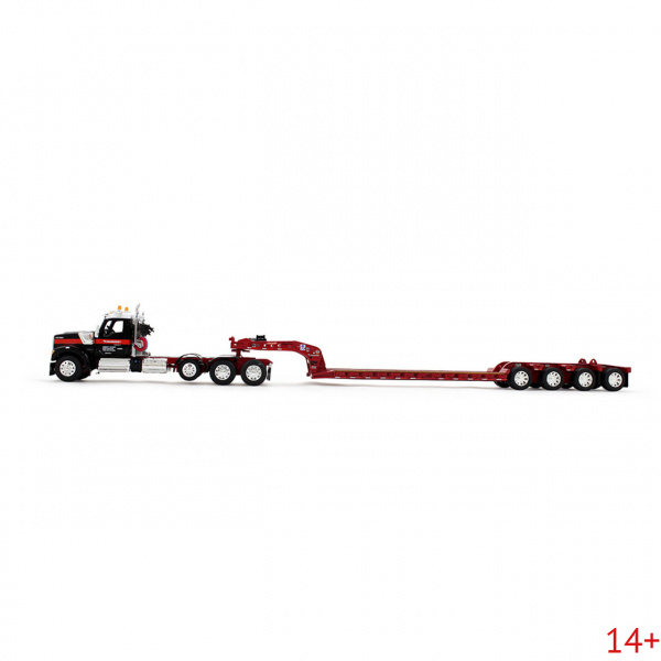 69-1869 Масштабная модель Mammoet Kenworth W990 Heavy Haul Day Cab И Fontaine Magnitude Трехосный Низкорамный Прицеп С Откидным Бортом сувенирная продукция в масштабе 1 64