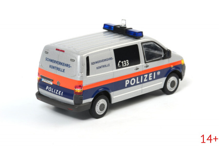 02-1494 Масштабная модель полиция Австрии VW TRANSPORTER SCHWERVERKEHRS KONTROLLE 1:50