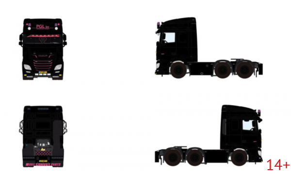 01-5530 Масштабная модель Седельный тягач DAF XF SPACE CAB MY2017 6X2 в масштабе 1 50