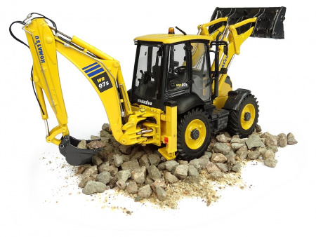 8139 Масштабная модель Komatsu WB97S-8 Экскаватор-погрузчик в масштабе 1:50