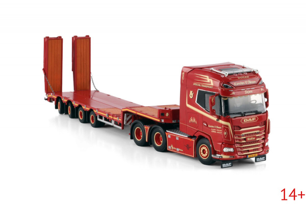 01-4684 Масштабная модель DAF XG+ 6X2 TAG AXLE НИЗКОРАМНЫЙ ТРАЛ С РАМПАМИ - 4 ОСИ в масштабе 1 50