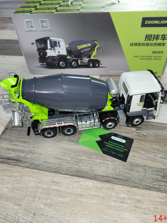 407021 Масштабная модель бетоносмеситель 8*4 Zoomlion Shaanxi Shacman Delong X3000 в масштабе 1:38
