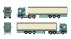 01-5075 Масштабная модель Тентованный прицеп DAF XF95 SUPER SPACE CAB 6X2 в масштабе 1 50