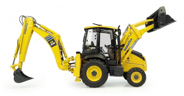 8142 Масштабная модель Komatsu WB93-R экскаватор-погрузчик  в масштабе 1:50